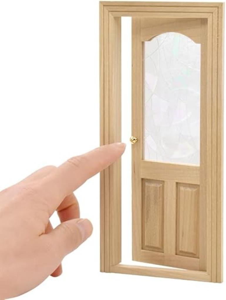 Accessoires pour maisons de poupées en bois - portes miniatu
