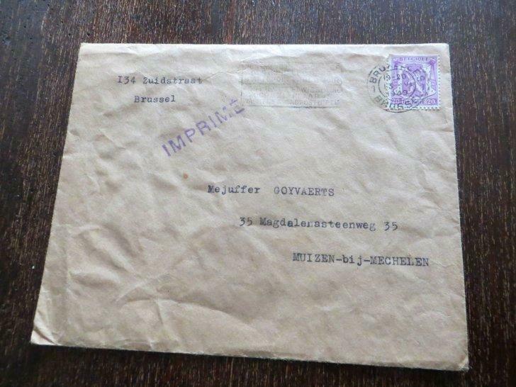 Oude briefomslag nog getypt ,,van de zuidertoren,, uit 1949, Verzamelen, Ophalen of Verzenden, 1940 tot 1960, Knipsel(s)