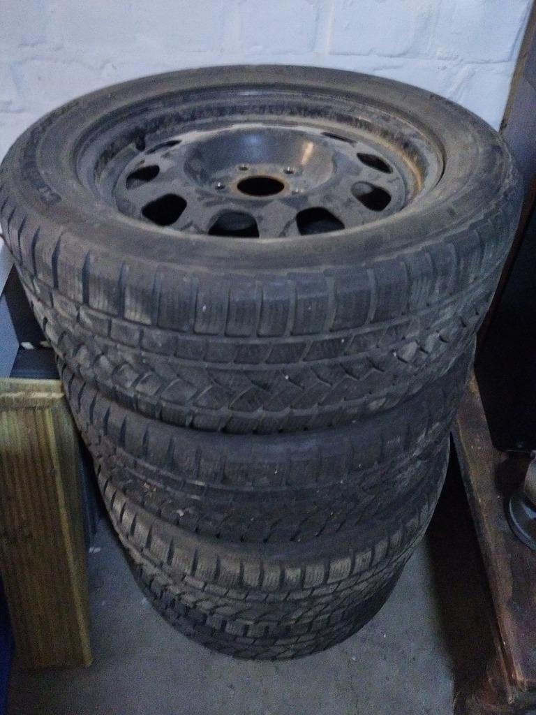 Winterbandenset stalen velg Jeep Patriot ( met TPMS), Ophalen, Gebruikt, Banden en Velgen, 17 inch
