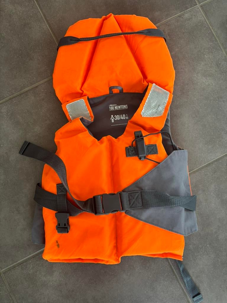 Reddingsvest voor kinderen LJ100N Easy 15-40 kg oranje grijs, Ophalen of Verzenden, Zo goed als nieuw