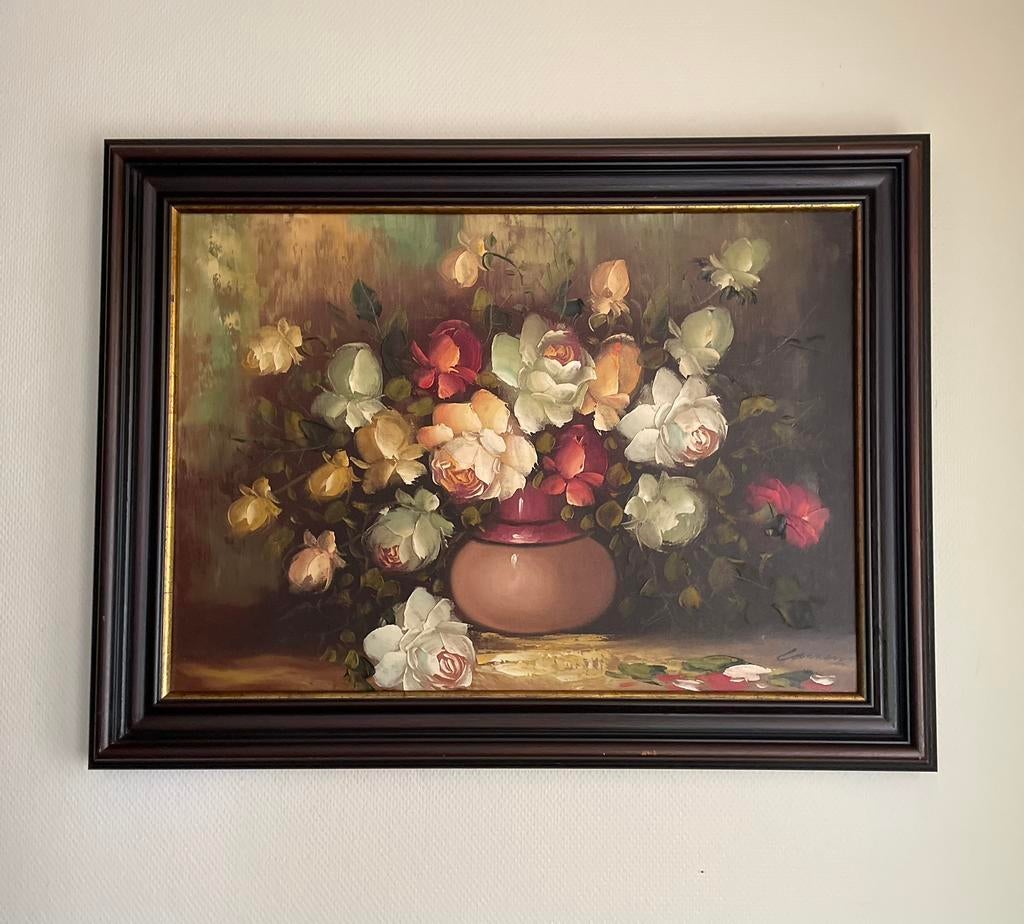 Kader met bloemen, Antiek en Kunst, Ophalen