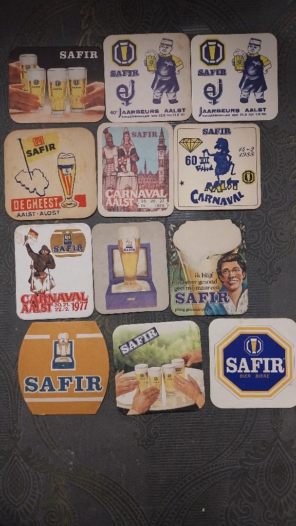Lotje bierviltjes Safir De Gheest Aalst, Verzamelen, Biermerken, Ophalen of Verzenden, Gebruikt, Viltje(s)