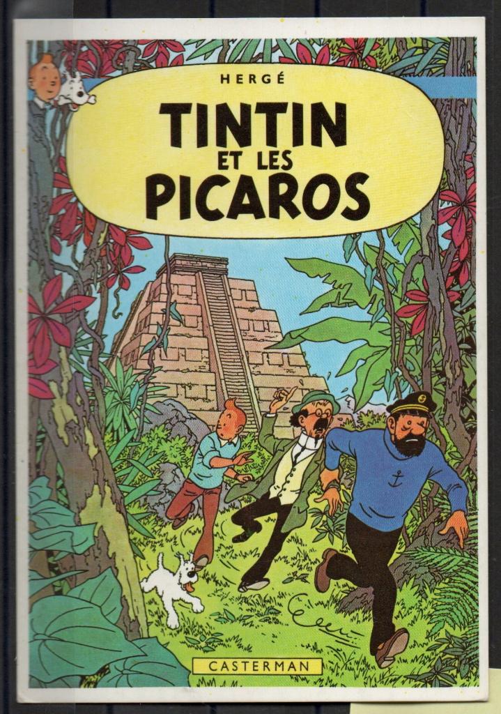 Carte postale :  Tintin et les Picaros - édition Arno, Enlèvement