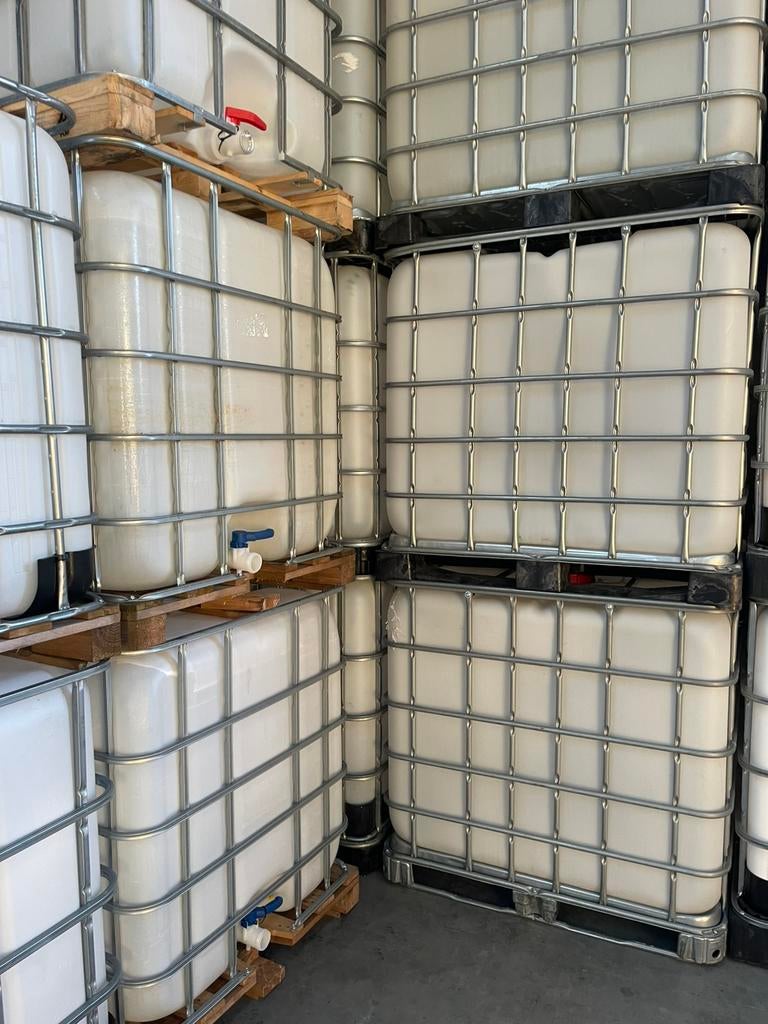 Cuve citerne cubi IBC 1000l compléte (avec cage et palette), Jardin & Terrasse, 150 litres ou plus, Enlèvement ou Envoi, Synthétique