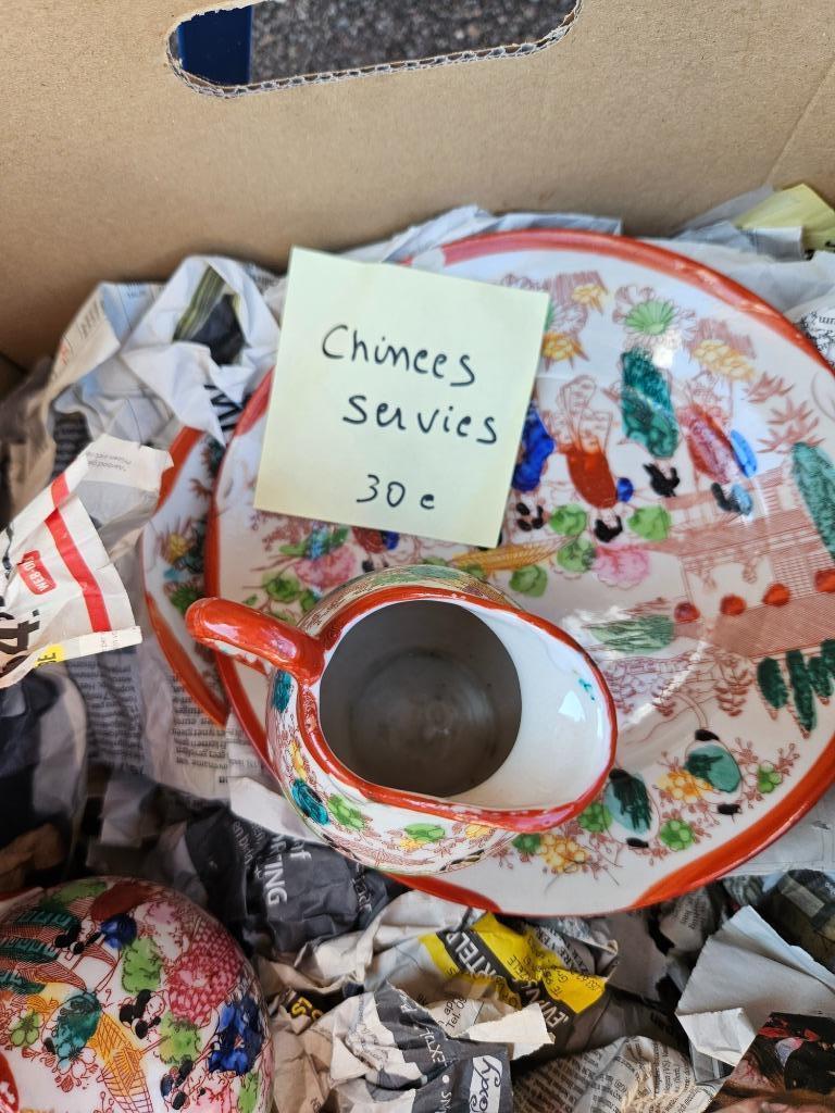 chinees servies, Ophalen
