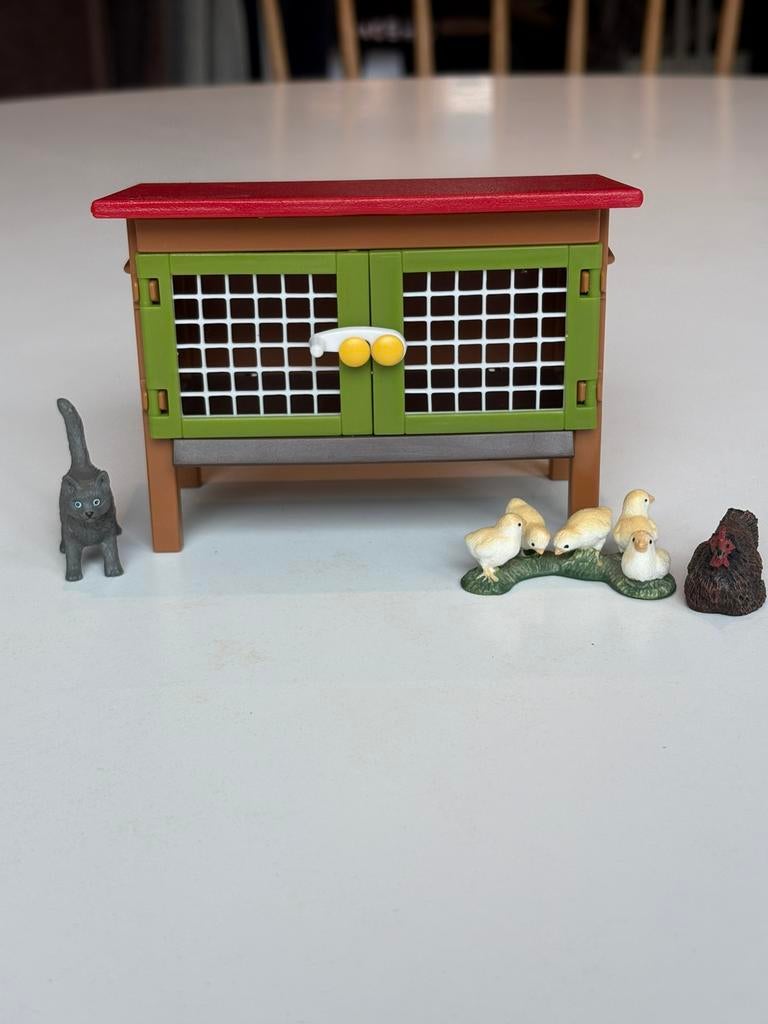 Schleich konijnenhok met figuurtjes, Verzamelen, Speelgoed, Ophalen of Verzenden, Zo goed als nieuw
