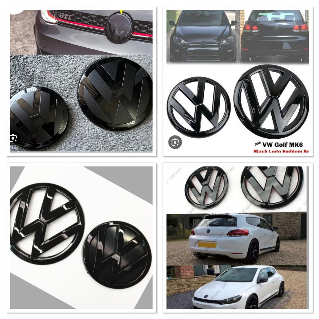 Vw logo noir, black logo Vw golf 6 golf 7 polo scirocco etc, Enlèvement ou Envoi