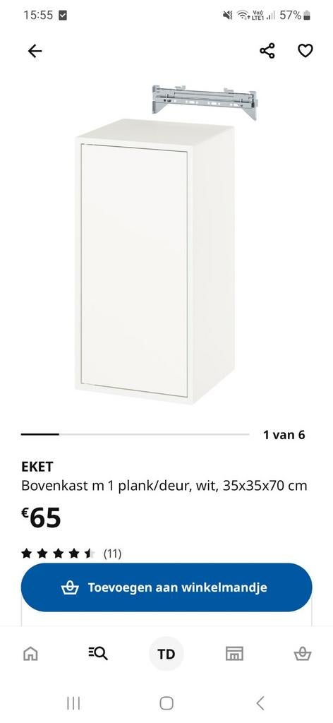 Eket ikea kast, Enlèvement