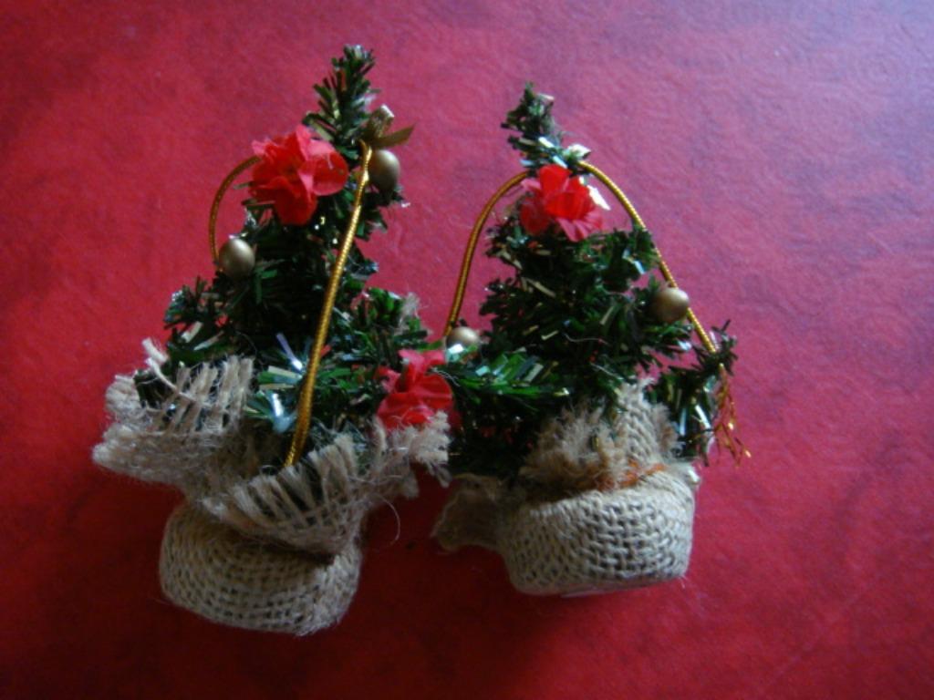 Déco de Noël. 2 Petits sapins, Enlèvement ou Envoi, Comme neuf