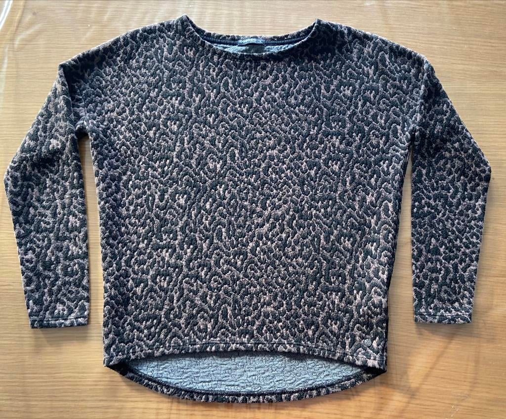Pull / Blouse léopard noir / brun BONOBO - S - 7€, Bonobo, Gedragen, Maat 36 (S), Bruin
