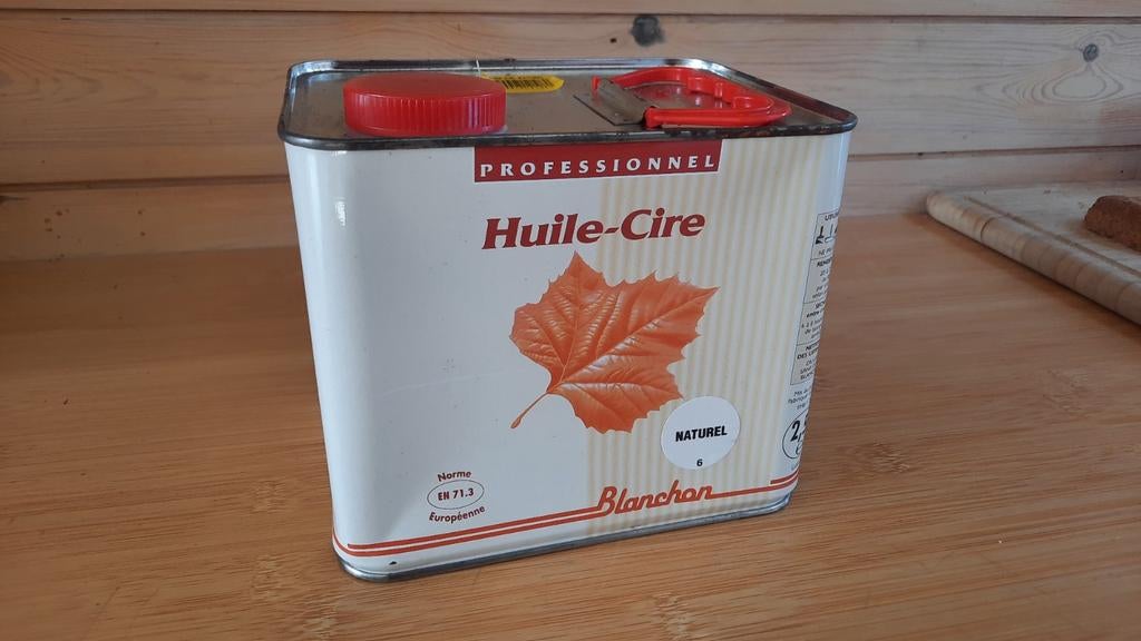 Huile Cire Blanchon 2.5l Naturel 6, Bricolage & Construction, Peinture, Vernis & Laque, Enlèvement