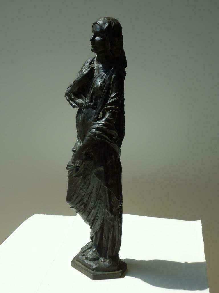 PIERRE THEUNIS °1883-1950 Antwerpen bronzen beeld allegorie, Ophalen