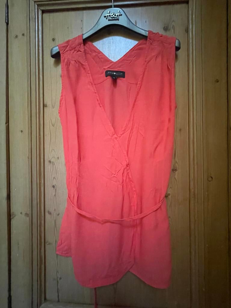 Nieuwe koraalrode blouse Anna Scott S, Overige kleuren, Anna Scott, Nieuw, Ophalen of Verzenden