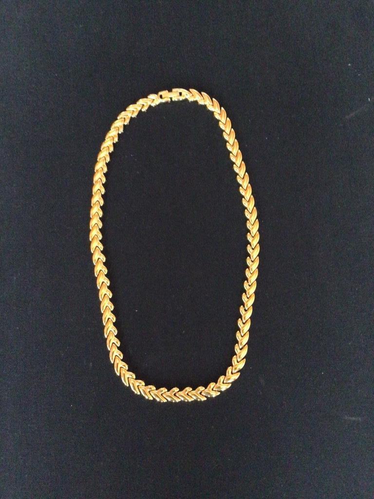 Collier plaqué or, Bijoux, Sacs & Beauté, Enlèvement ou Envoi, Comme neuf, Or, Or