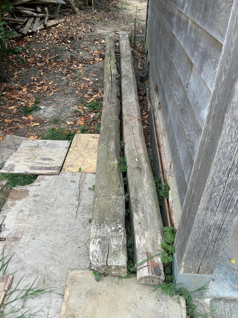 Belles poutres rustiques anciennes, 50 mm ou plus, 300 cm ou plus, Chêne, Enlèvement