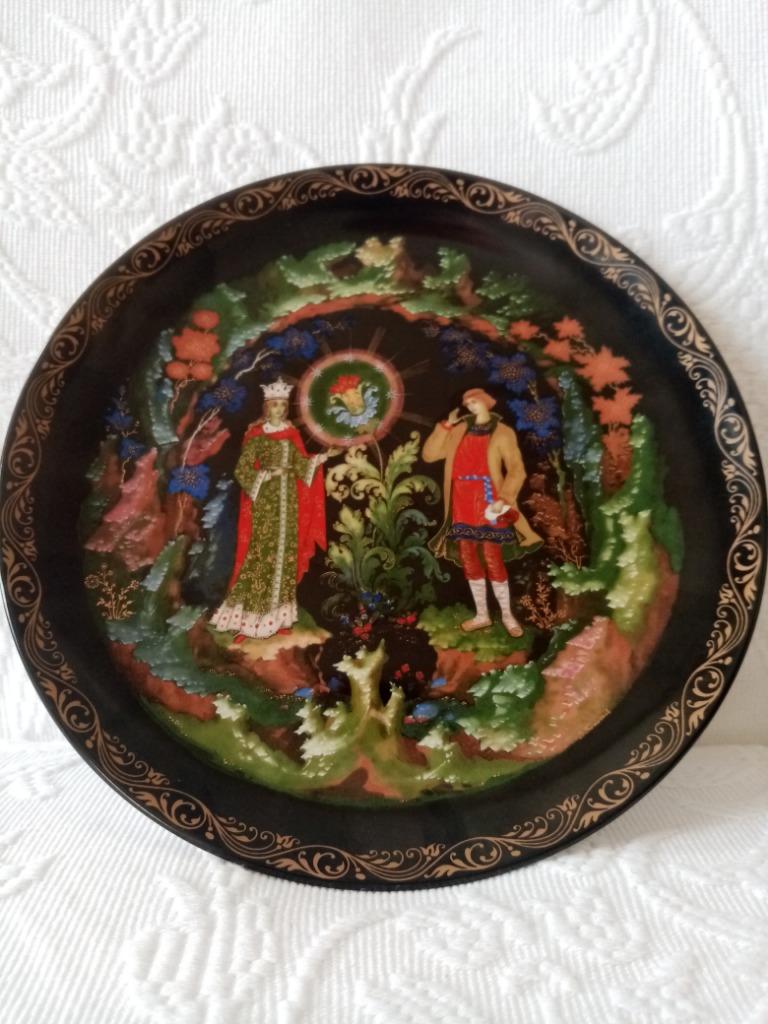 Russisch bord/Vinogradoff Count Pushkin porselein/20 cm 91s, Antiek en Kunst, Antiek | Porselein, Ophalen of Verzenden