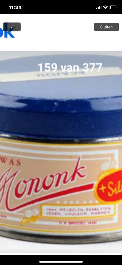 Mononk boenwas te koop gevraagd.  Heb te weinig om kasten te, Antiek en Kunst, Ophalen