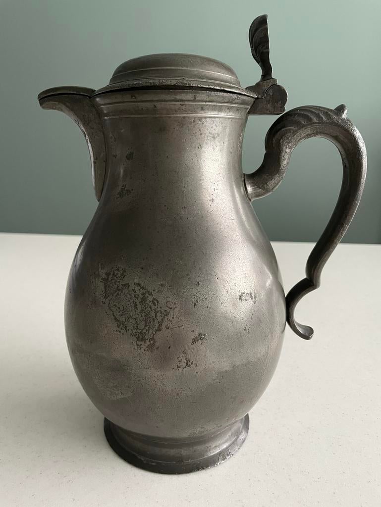 Tin koffiepot, Antiek en Kunst, Antiek | Tin, Ophalen of Verzenden