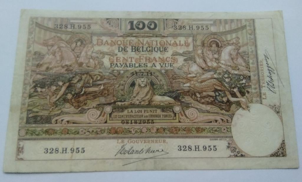 belgie 100 frank/20 belgas model 1898 met arabesken 11-7-11, Postzegels en Munten, Bankbiljetten | België, Ophalen of Verzenden