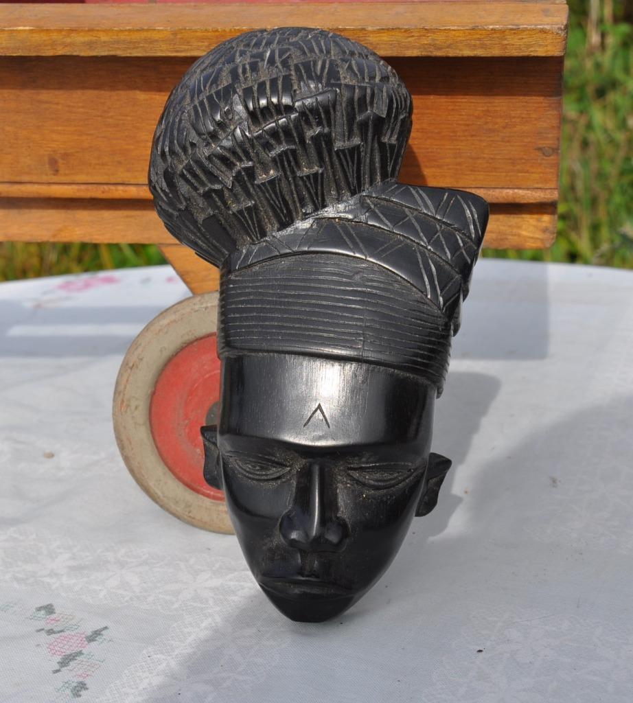 tete en bois africaine murale, Enlèvement ou Envoi