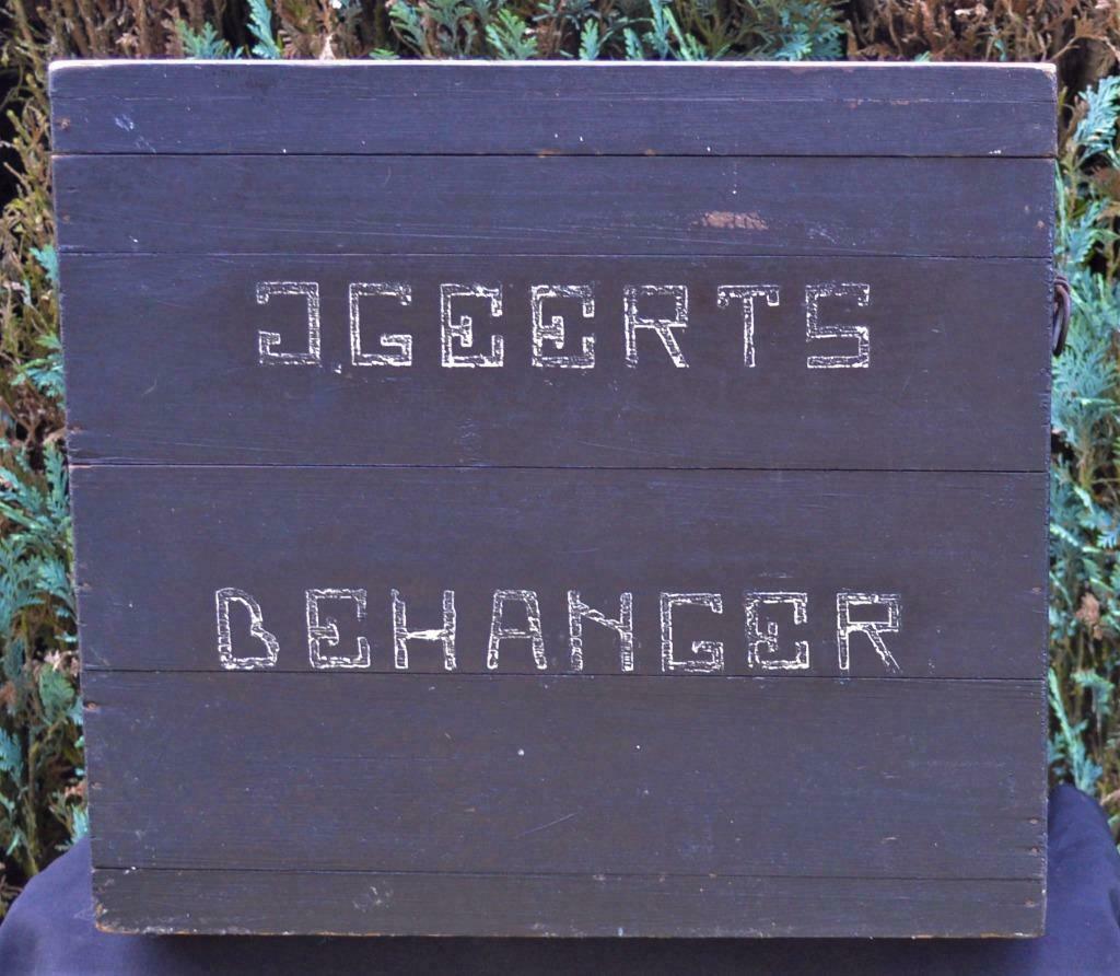 Vintage houten behangerskist jaren '30- 39, Antiek en Kunst, Curiosa en Brocante, Ophalen