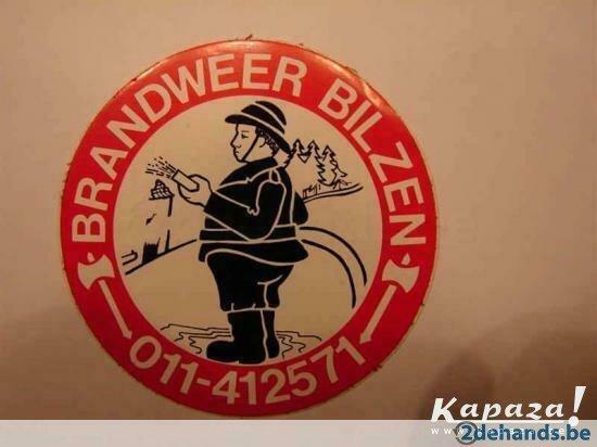 Sticker Brandweer BILZEN, Ophalen of Verzenden, Gebruikt