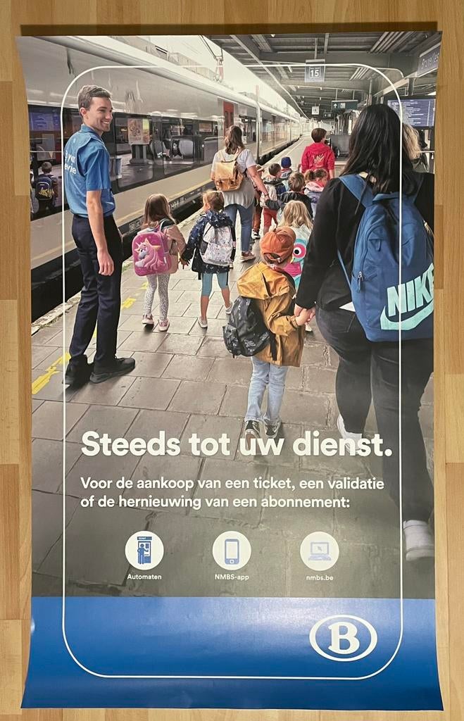 Poster Nmbs, Verzamelen, Ophalen of Verzenden, Zo goed als nieuw, Trein, Overige typen