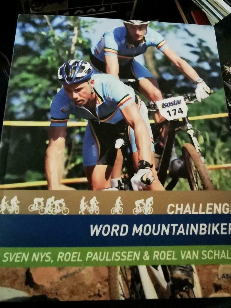 Sven Nys - Challenge word mountainbiker, Enlèvement ou Envoi, Comme neuf, Course à pied et Cyclisme, Sven Nys; Roel Paulissen; Roel van Schalen