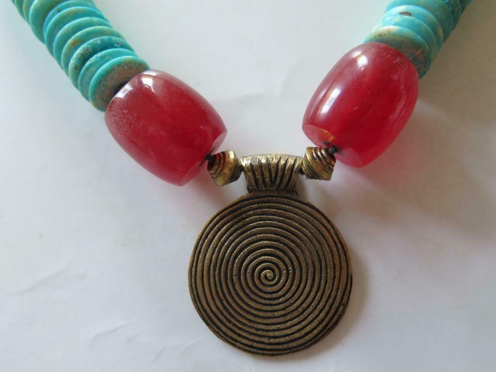 halsketting, Gebruikt, Ophalen of Verzenden, Rood, Overige materialen