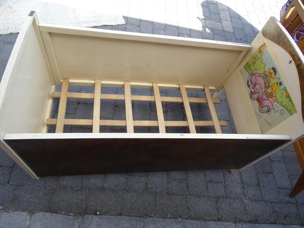 houten kinderbedje vintage, Ophalen, Gebruikt, Minder dan 140 cm, 70 tot 85 cm