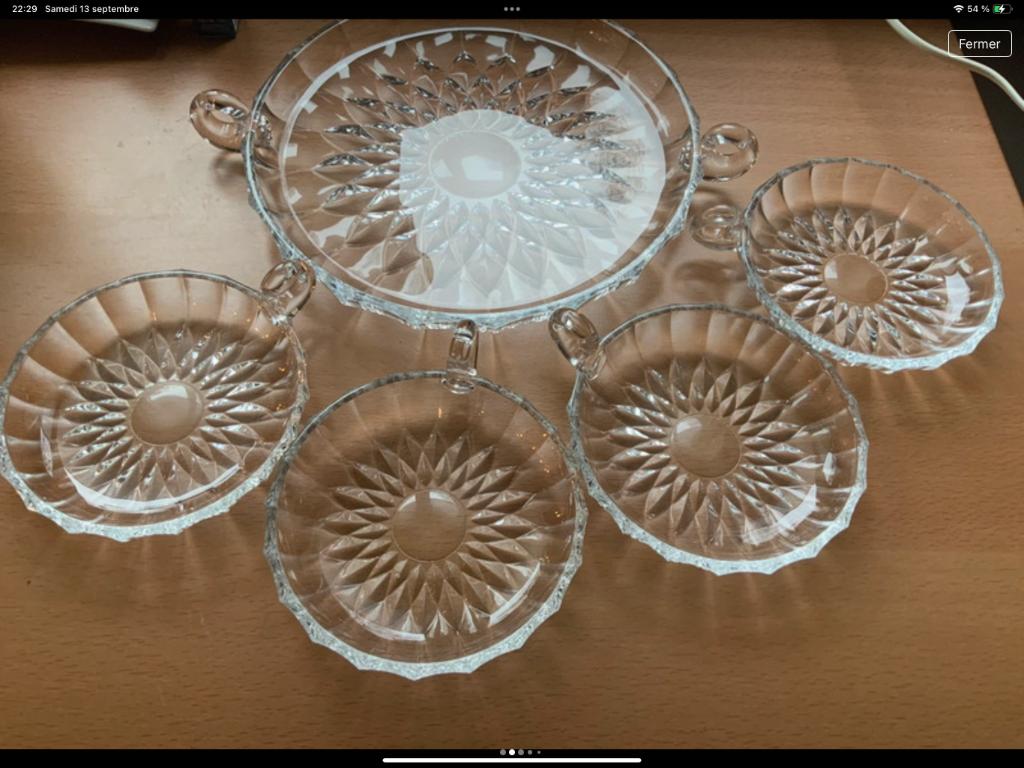 Plateaux vintage en verre, Antiquités & Art, Antiquités | Verre & Cristal, Enlèvement ou Envoi
