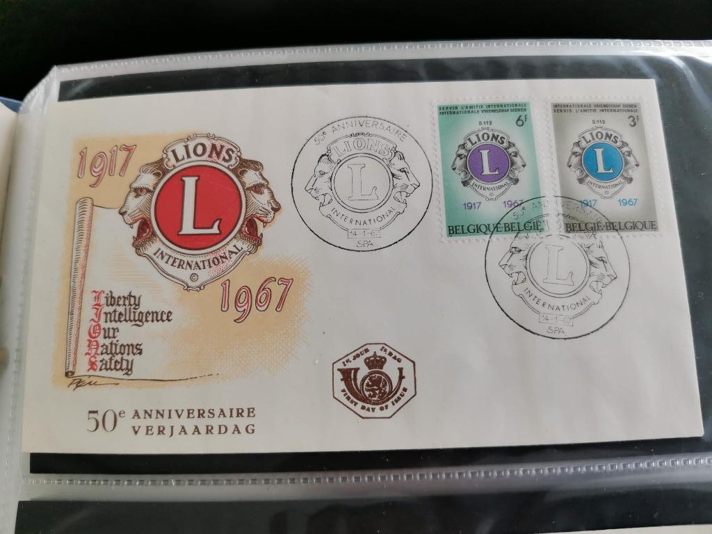 Belgique 1967 - FDC Lions Club, Timbres & Monnaies, Timbres | Europe | Belgique, Enlèvement ou Envoi, Affranchi, Avec enveloppe