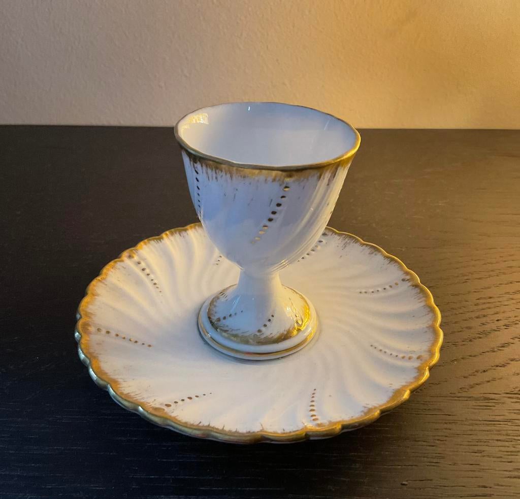 Coquetier faïence Sarreguemines, Ophalen, Zo goed als nieuw