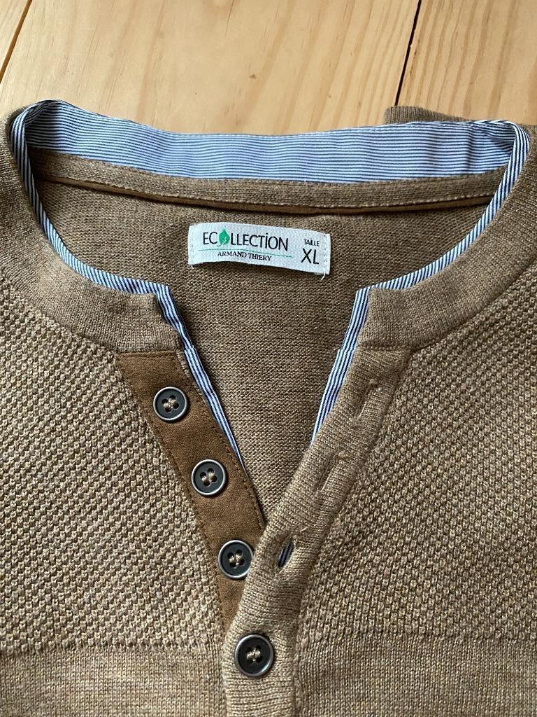 TE KOOP SWEATER E-COLLECTIE VAN ARMAND THIERY, Kleding | Dames, Ophalen, Autre, Beige, Maat 46/48 (XL) of groter