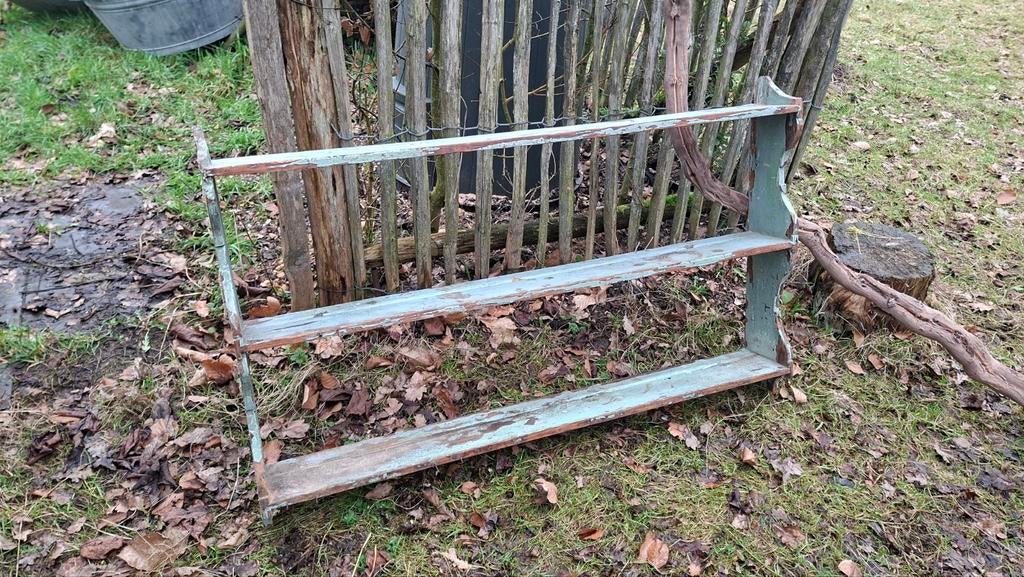 Oude houten rekje m patina, Ophalen