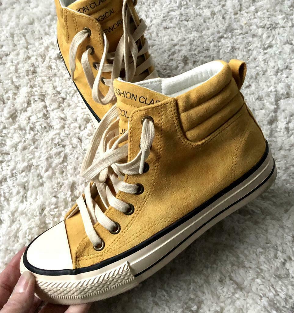 Chaussures sneaker boots basket femme 37 moutarde camel, Neuf, Fashion, Sneakers et Baskets, Orange