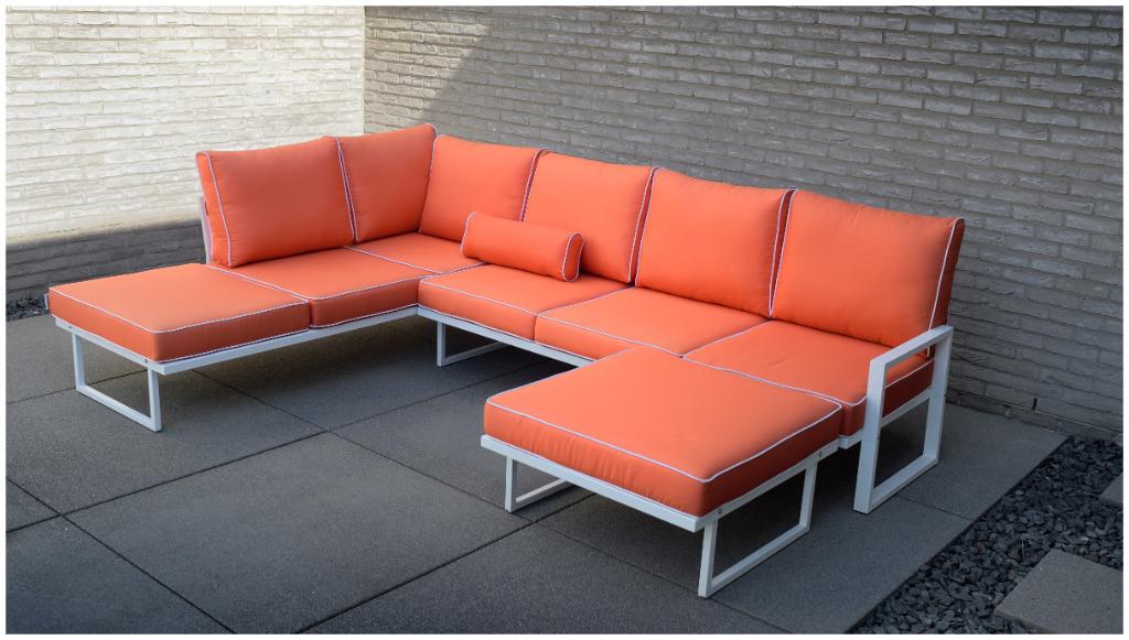 Lounge set, Ophalen, 4 zitplaatsen, Aluminium, Zo goed als nieuw