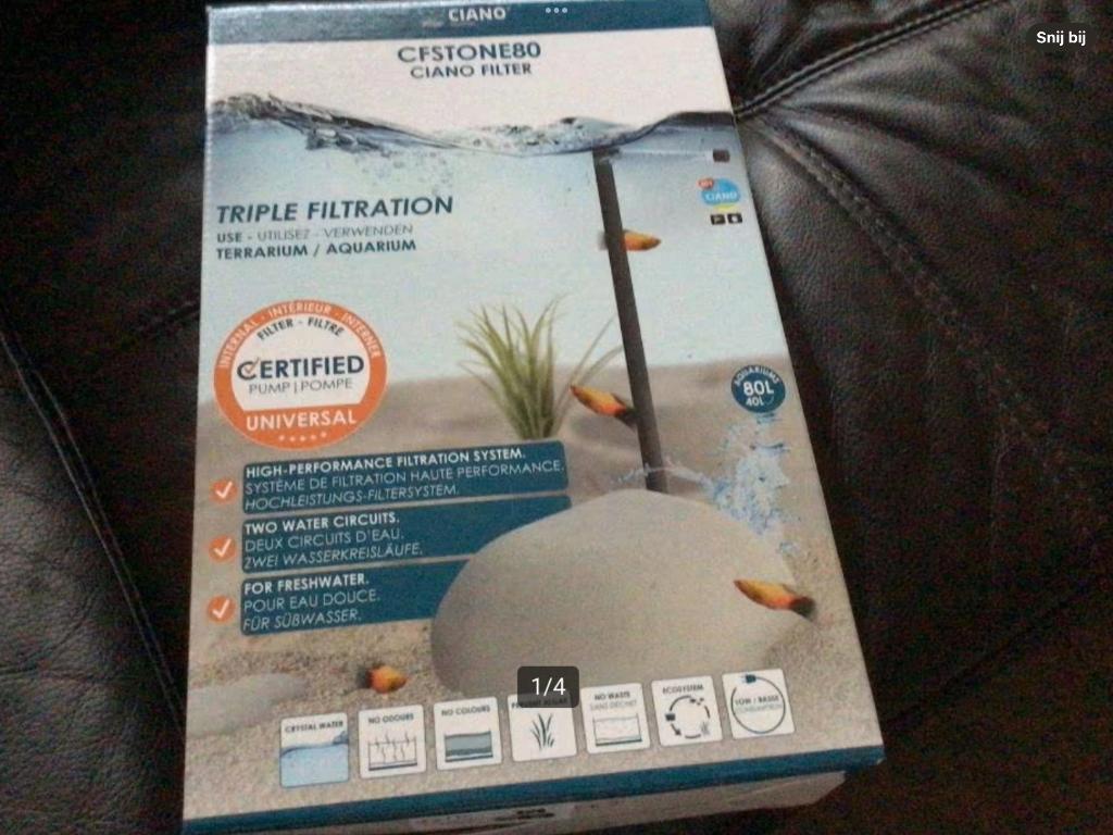 Ciano filter voor aquarium of terrarium nieuw, Enlèvement ou Envoi, Neuf