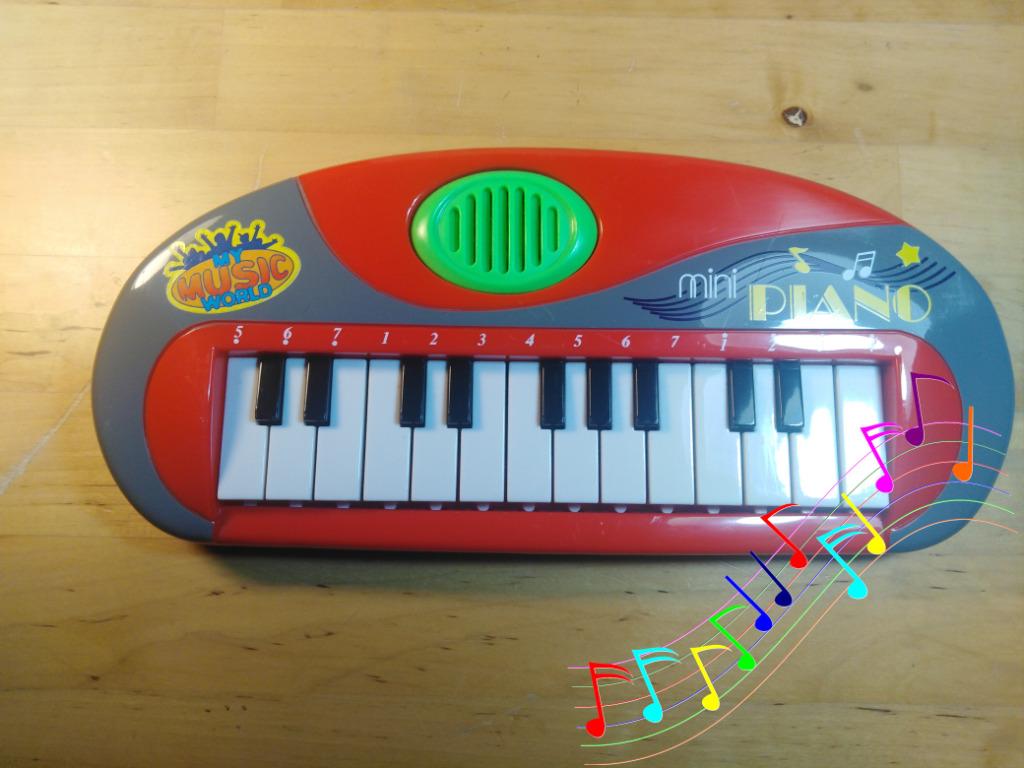 Piano rouge - Synthétiseur enfant 23 notes - Simba Toys, Enlèvement ou Envoi, Comme neuf, Autres nombres, Autres marques