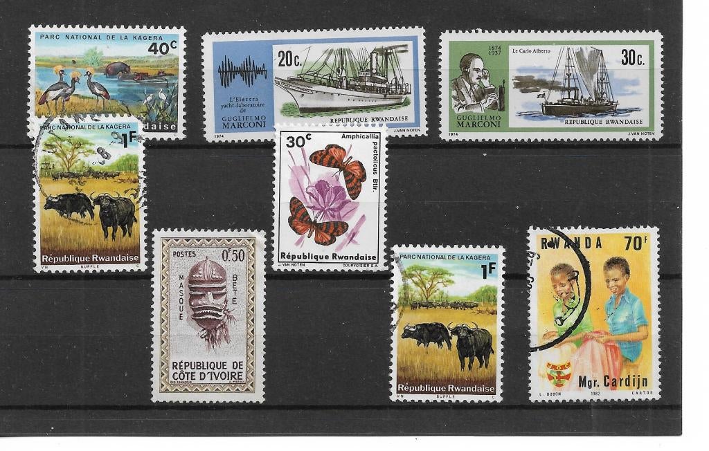 postzegels REP  RWADAISE  (o), Ophalen of Verzenden, Gestempeld, Gestempeld