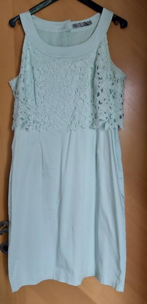 Mintgroen kleed E5 mode d'Auvry maat 44, Enlèvement ou Envoi, Comme neuf, Taille 42/44 (L)