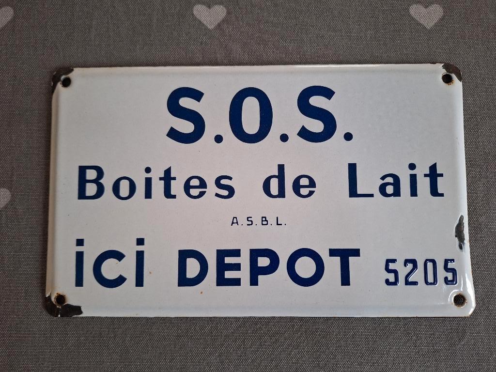 Emaille bord (oud), Enlèvement ou Envoi, Utilisé, Panneau publicitaire