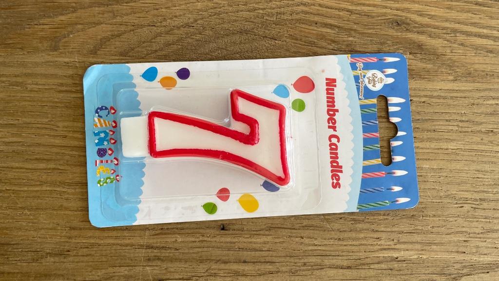 Cijfer kaars 7, Ophalen, Nieuw, Feestartikel