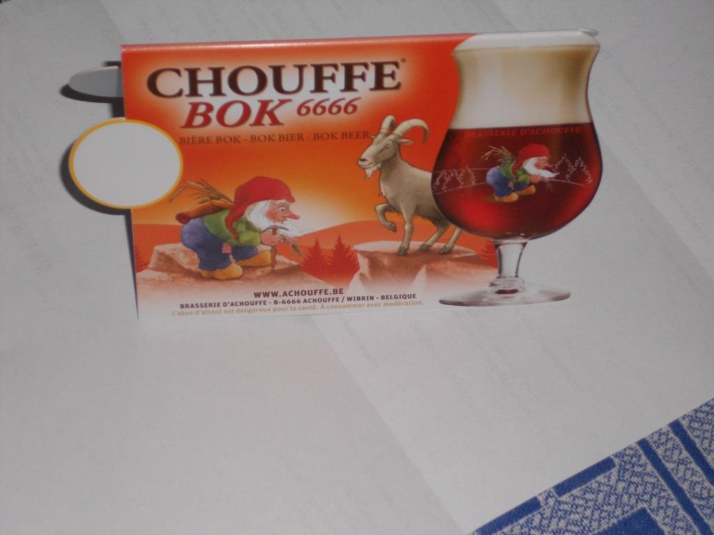 Beersign.Tafelreclame In Plastiek.Chouffe.Bok  Chouffe, Ophalen of Verzenden, Zo goed als nieuw, Reclamebord