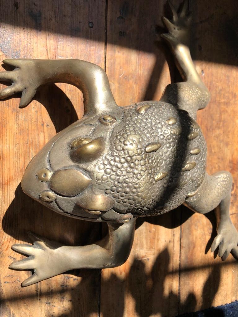decoratieve bronzen kikker, Ophalen