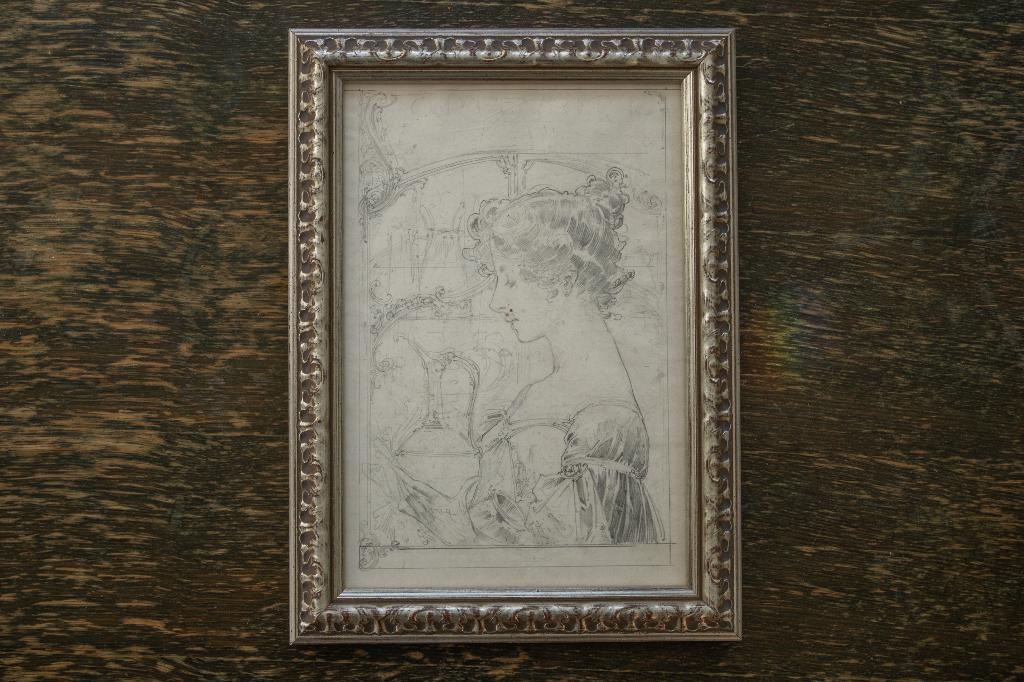 1900 Art Nouveau Drawing, Henri Privat-Livemont, Ophalen of Verzenden