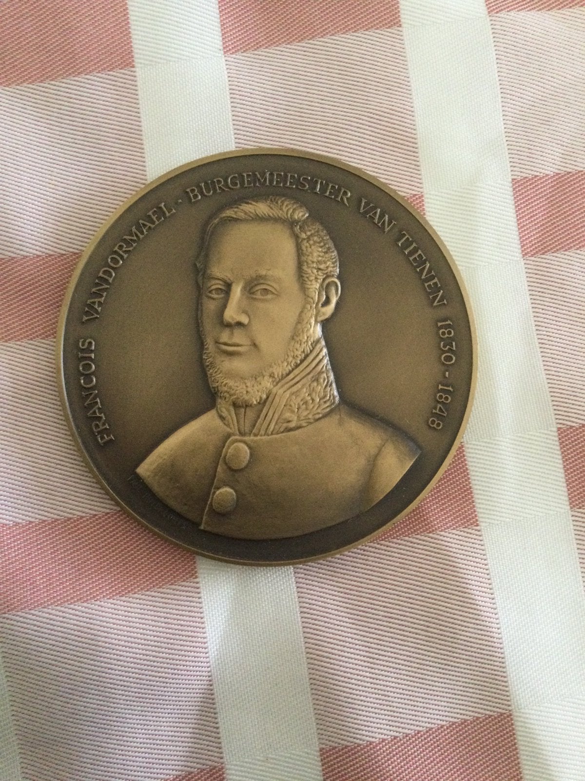 Herdenkingspenning burgemeester François Vandormael, Ophalen of Verzenden