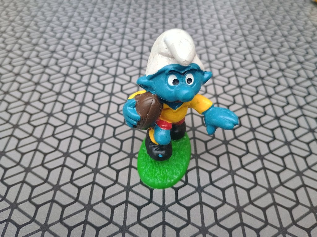 Schtroumpf Rugby 2.0065, Enlèvement ou Envoi, Utilisé, Autres Schtroumpfs, Poupée, Figurine ou Peluche