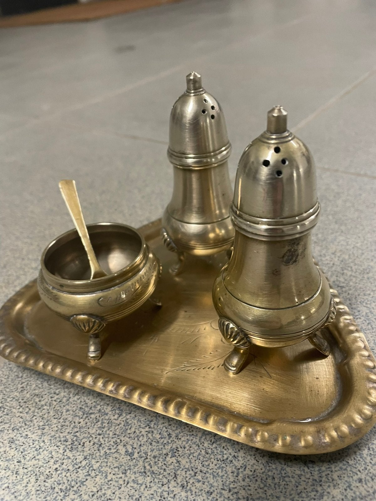 Verzilverd peper- en zout stelletje, Ophalen, Zilver