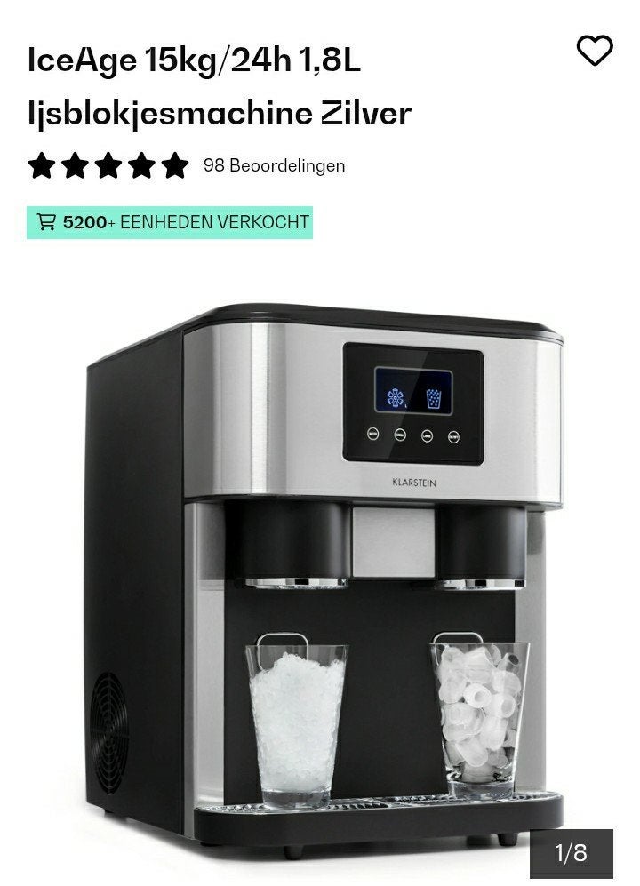 ijsmachine 3 in 1, Ophalen, Zo goed als nieuw, Koelelement